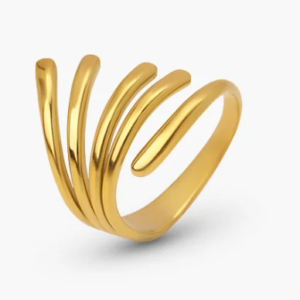 Layer Wave Loop Ring